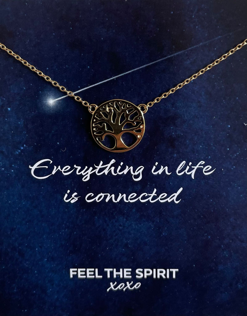 Feel the Spirit Ketting Levensboom Goldplated XN006G