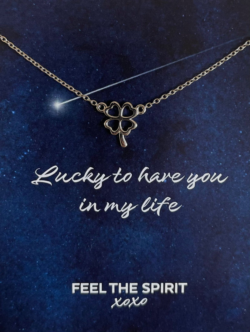 Feel the Spirit Halskette Lucky Leaf Silber XN002S