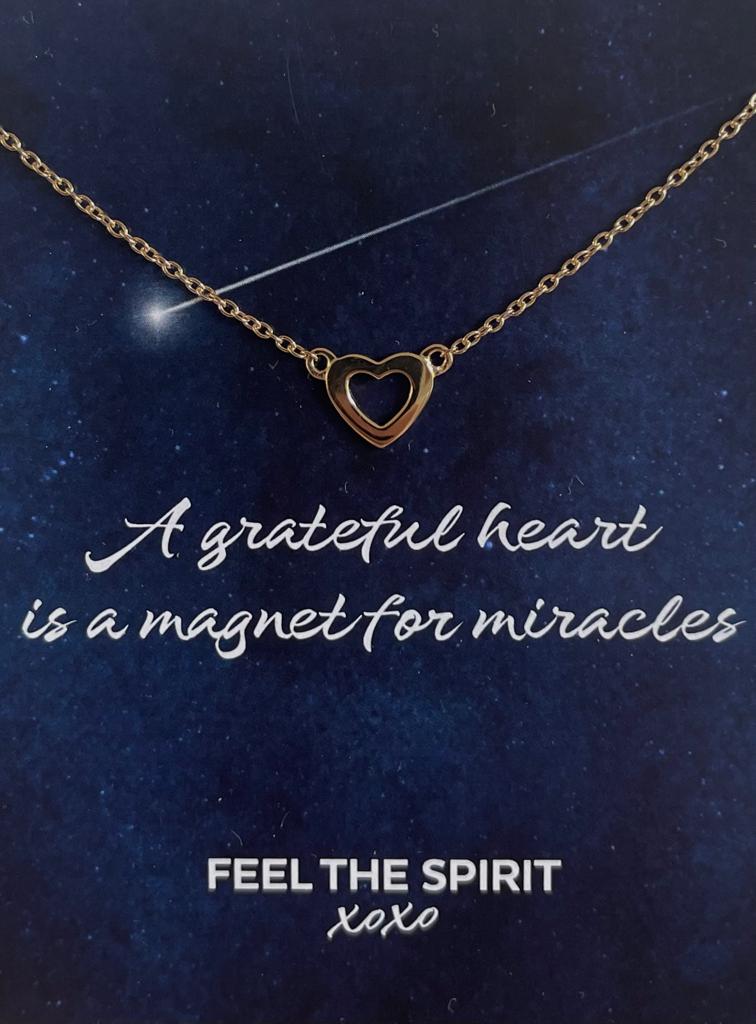 Feel the Spirit Necklace Open Heart Goldplated Silver XN001G