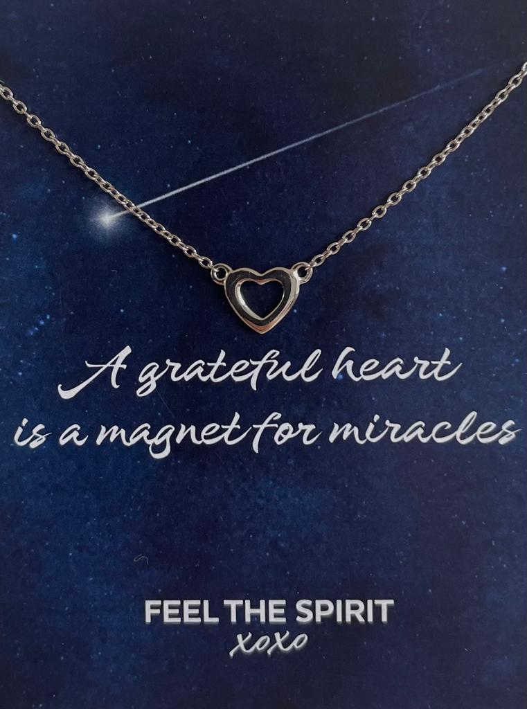 Feel the Spirit Necklace Open Heart Silver XN001S