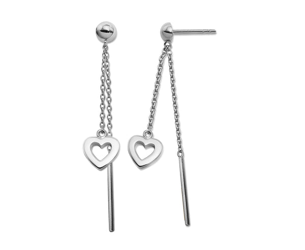 Jwls4u Oorhangers Heart Line S JE041S