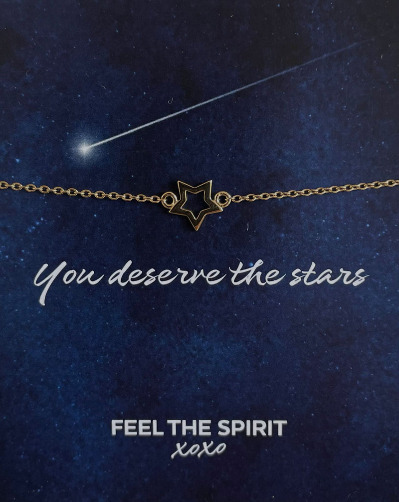 Feel the Spirit Armband Stern vergoldet XB003G
