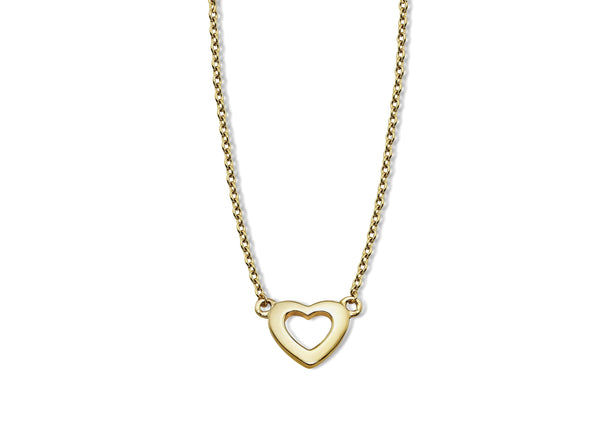 Feel the Spirit Ketting Open Hart Goldplated Zilver XN001G