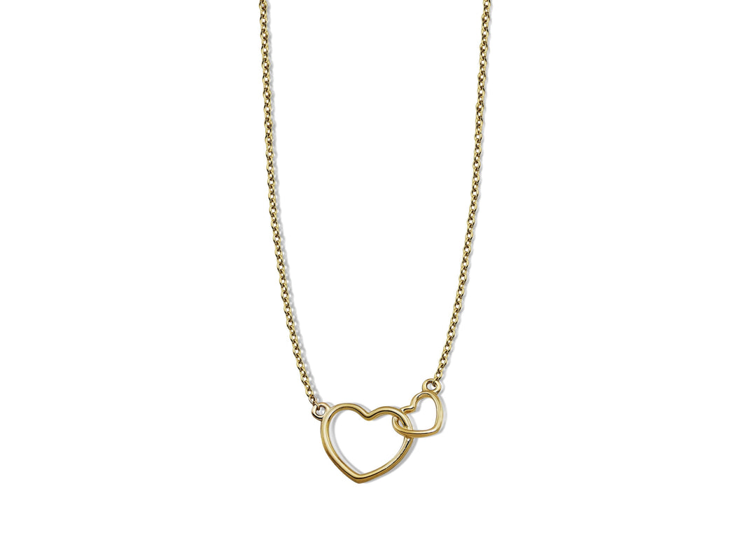 Feel the Spirit Ketting Two Hearts Goldplated XN005G
