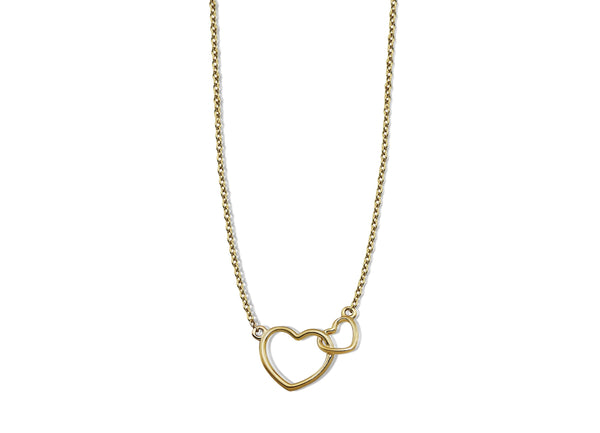 Feel the Spirit Necklace Two Hearts Goldplated XN005G