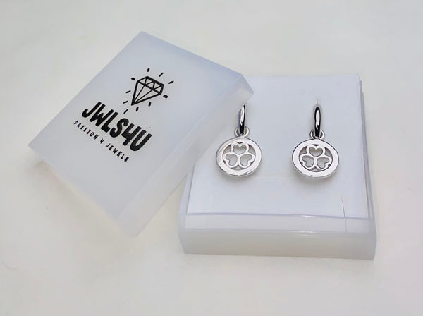 Jwls4u Oorbellen Earrings Heart Silver JE012S