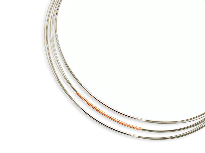 Gala Design Necklace Tripple Round Rose-Gold J0023