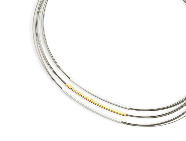 Gala Design Necklace Tripple Square Gold J0032