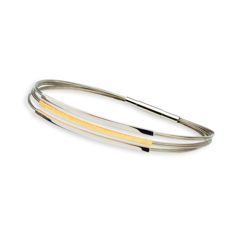 Gala Design Bracelet Tripple Square Gold J0033