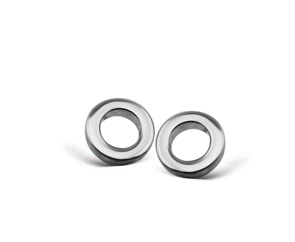 Earparty Earrings Earstuds Circle Silver JE002S