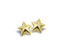 Load image into Gallery viewer, Jwls4u  Oorbellen Star 3D Goldplated JE005G
