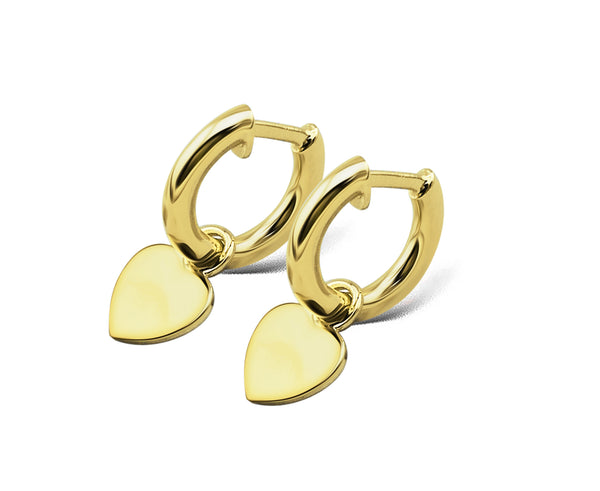 Jwls4u Earrings Earrings Heart Goldplated JE012G