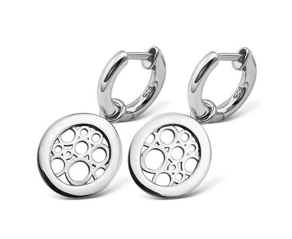 Jwls4u earrings Roundabout Silver JE021S