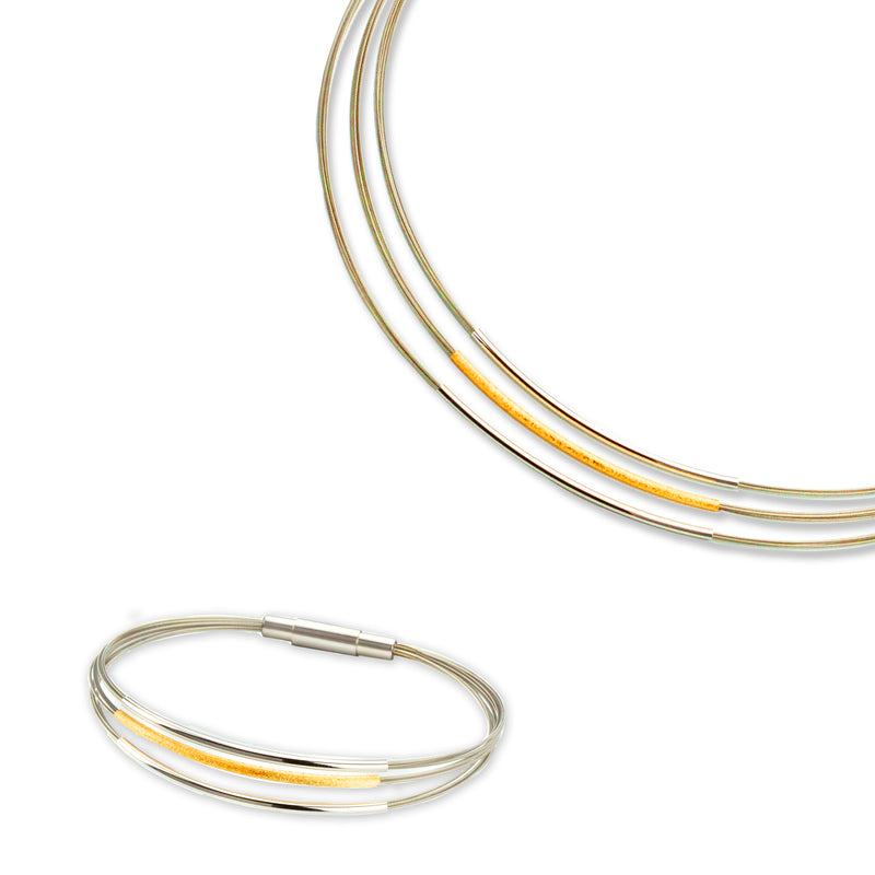 Gala Design Bracelet Tripple Round Gold J0021