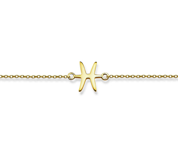 Zodiac Pisces Bracelet Gold-Plated ZB003G Jwls4u