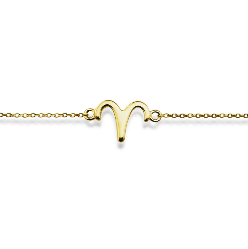 Zodiac Aries Bracelet Gold-Plated ZB004G Jwls4u