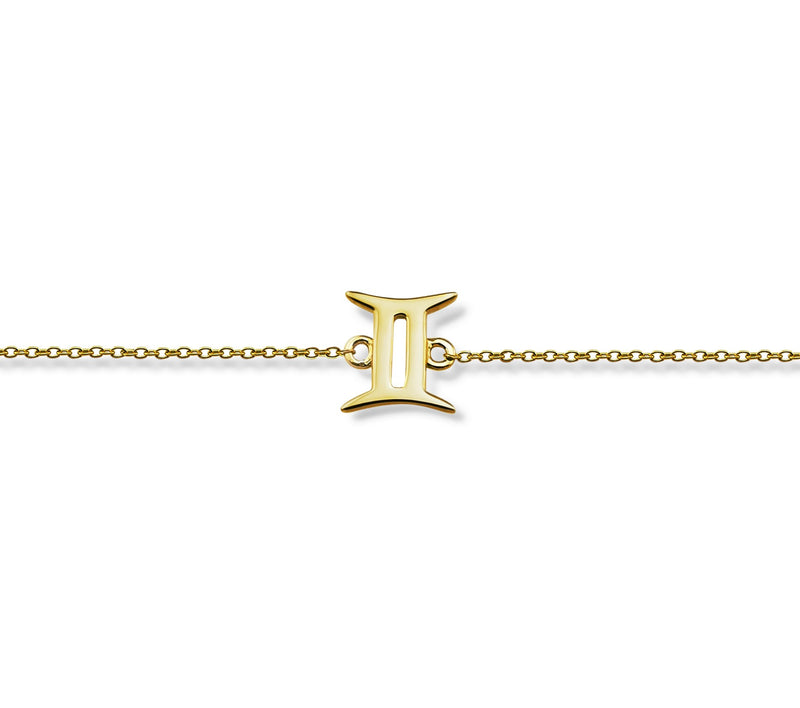 Zodiac Gemini Bracelet Gold-Plated ZB006G Jwls4u