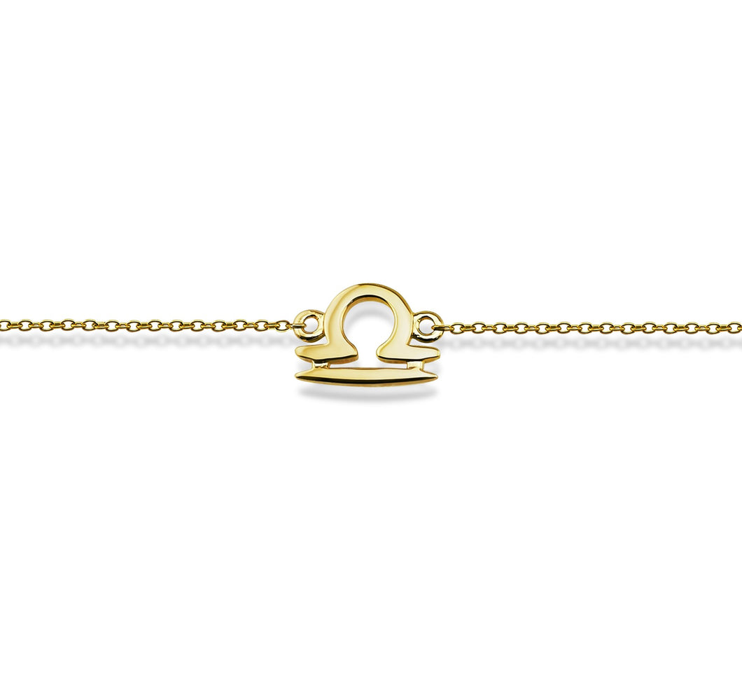 Zodiac Weegschaal Armband Gold-Plated ZB010G Jwls4u