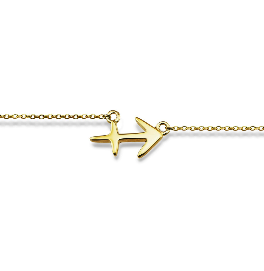 Zodiac Boogschutter Armband Gold-Plated ZB012G Jwls4u