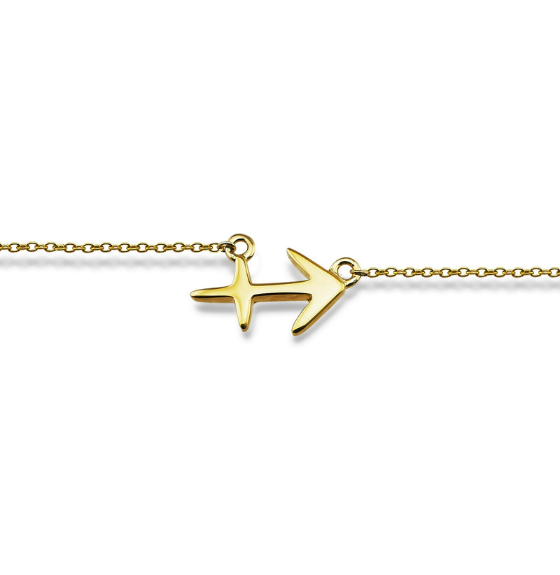 Zodiac Sagittarius Bracelet Gold-Plated ZB012G Jwls4u