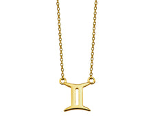 Afbeelding in Gallery-weergave laden, Zodiac Tweelingen Ketting Goldplated ZN006G Jwls4u
